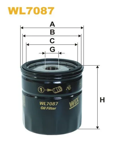 WIX WL7087, масляный фильтр