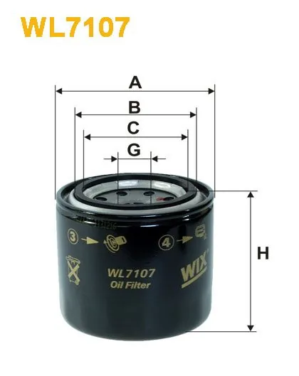 WIX WL7107, масляный фильтр