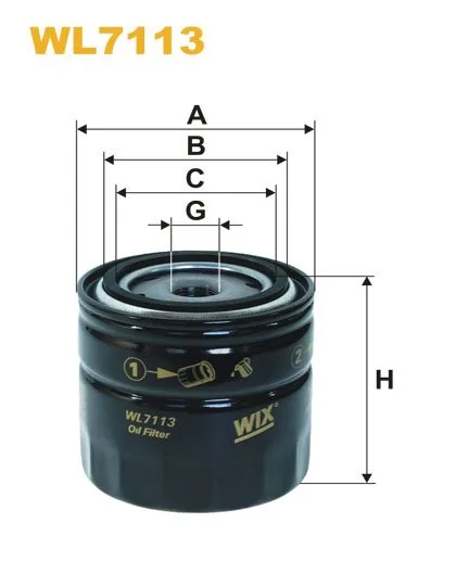 WIX WL7113, масляный фильтр