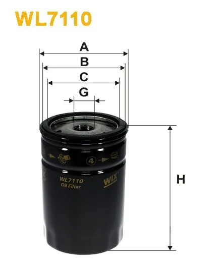 WIX WL7110, масляный фильтр